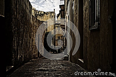 An old alley in Msida, Malta Stock Photo