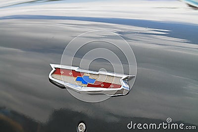 Old American Chevy car detail Editorial Stock Photo
