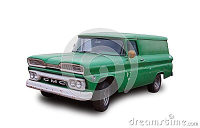 Old American Panel Truck Editorial Stock Photo