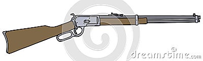 Old american rifle Vector Illustration