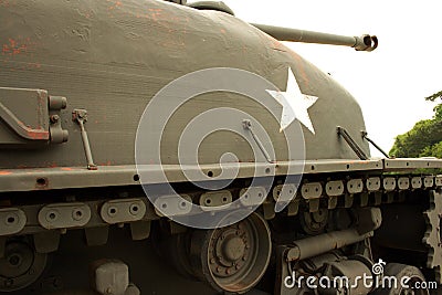 Old American tank Stock Photo