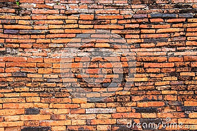 Old ancient brick wall background and texture for design decoration. Stock Photo