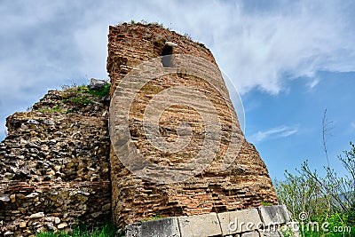 Old and ancient city wall in nicaea iznik Bursa Stock Photo