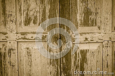 Old ancient wooden swing door background. Vintage of old wooden Stock Photo