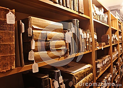 Old Antique Books and Bibles Amish and Mennonite Editorial Stock Photo