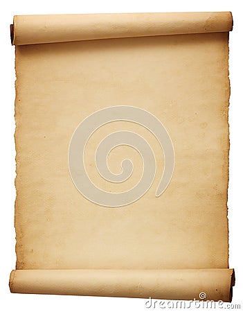 Old antique scroll paper Stock Photo