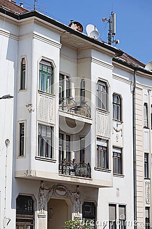 Old apartmen building in the city Stock Photo