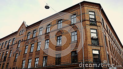 Old apartment house, MalmÃ¶. Stock Photo