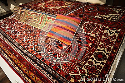 Old arabic colorful carpet Stock Photo