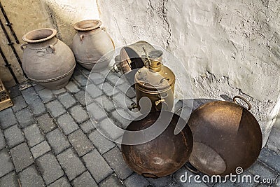 Old arabic utensils Stock Photo