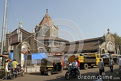 Old architectural building Mandai vegetable market Editorial Stock Photo