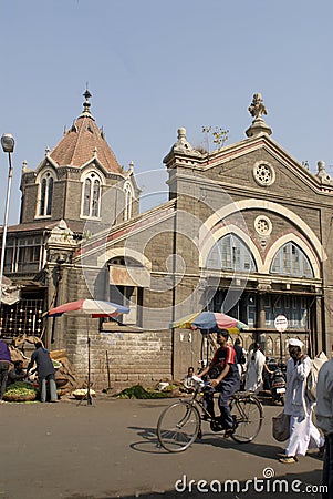 Old architectural building Mandai vegetable market Editorial Stock Photo