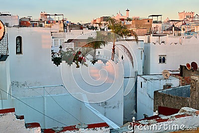 Old architecture in the city of Tangier Stock Photo