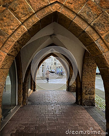 Old architecture germany. Bielefeld. April 2023 Editorial Stock Photo