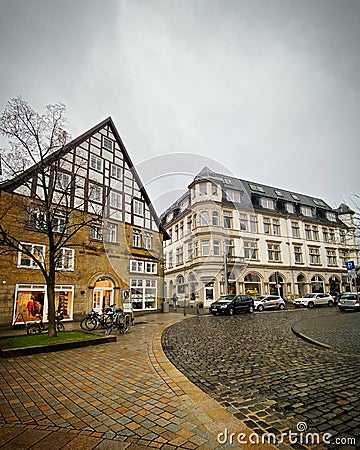 Old architecture germany. Bielefeld. April 2023 Editorial Stock Photo