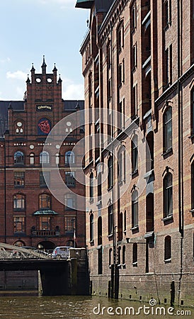 Old Architecture of HafenCity Hamburg - Germany Editorial Stock Photo