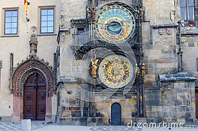 Old astronomical clock,Old Town Square,Prague Stock Photo