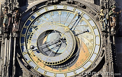 Old astronomy clock Stock Photo