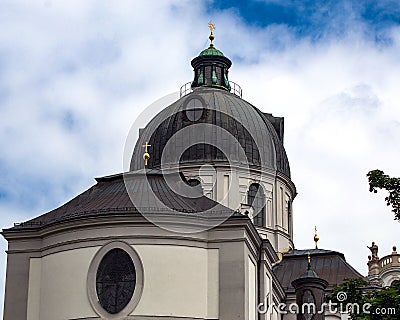 Domed roof of ancient Austrian church Stock Photo