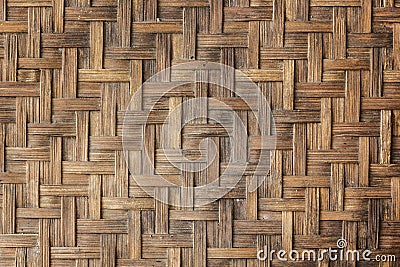 Old bamboo craft texture Stock Photo