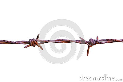 old barbed wire Stock Photo