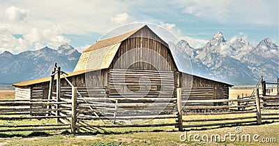 T.A. Moulton Barn in Wyoming Editorial Stock Photo