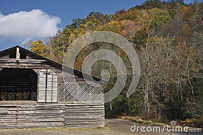 Old Barn in the Mountains Stock Photo