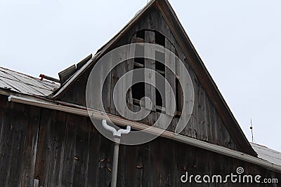 Old barn roof Stock Photo