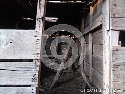 Old barn stall farm dirty Stock Photo