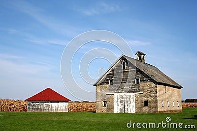 Old Barns Stock Photo