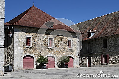 Old barracks in Fort Barraux Stock Photo