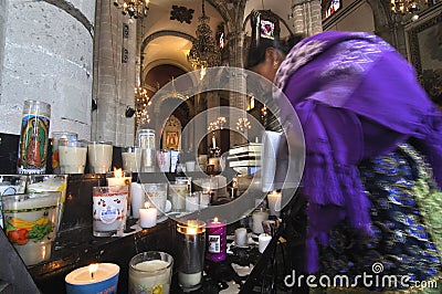 Old basilica of Guadalupe Editorial Stock Photo