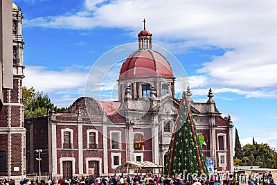 Old Basilica Shrine of Guadalupe Christmas Day Mexico City Mexico Editorial Stock Photo