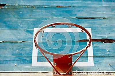 Old basketball board Stock Photo