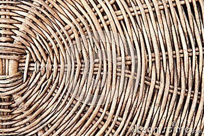 old basketry of rattan Stock Photo