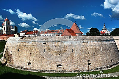 Old bastion and fortification walls in Vilnius, Lithuania Stock Photo