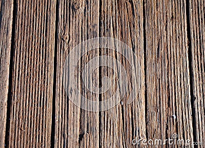 Old beat-up wood walkway Stock Photo