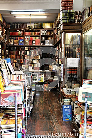 Old and beautiful bookstore in Chueca district Editorial Stock Photo