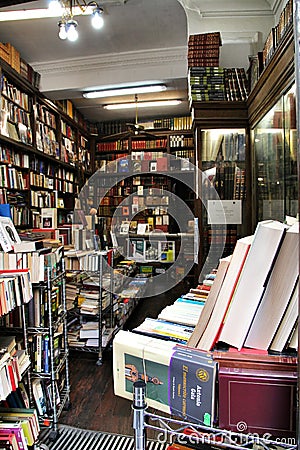 Old and beautiful bookstore in Chueca district Editorial Stock Photo