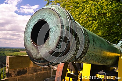 Old beautiful cannon in fortress Koenigstein, Saxony Germany Stock Photo