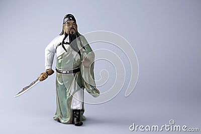 An old beautiful statue depicting a wise Chinese Stock Photo