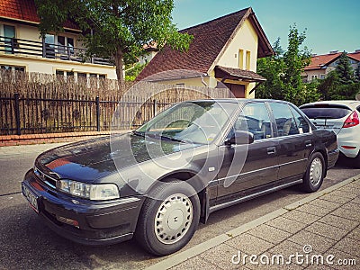 Old but elegant renovated classic oldtimer Honda Accord Editorial Stock Photo