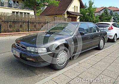 Old but elegant renovated classic oldtimer Honda Accord Editorial Stock Photo