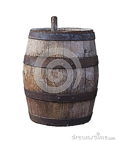 Old beer barrel Stock Photo