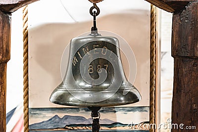 Old bell from Mineola boat Stock Photo