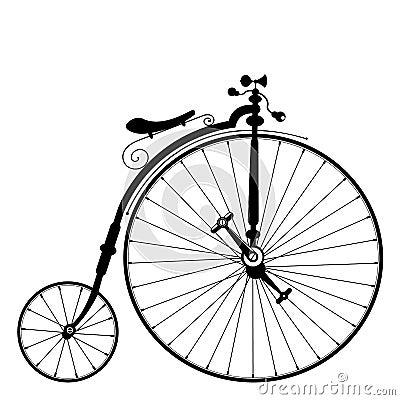 Old bicycle Vector Illustration