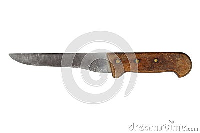 Old big chef knife Stock Photo