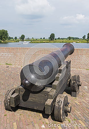 Old black cannon Stock Photo