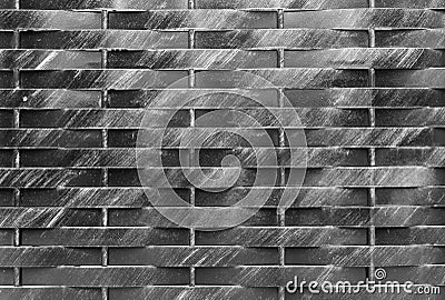 Old black and white metal wall background. Horisontal and vertical lines gate. City or rural rtexture. Dark geometric wallpaper Stock Photo