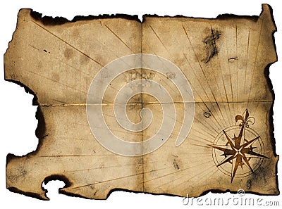 Old blank of pirates map for design Stock Photo